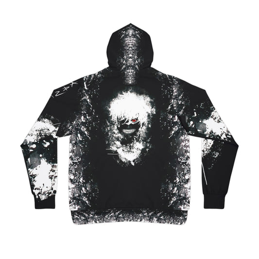 Dark Ghoul Streetwear Hoodie – Eyepatch Mask Japanese Inspired Design