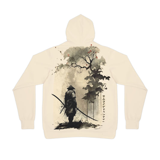 Samurai Ink Athletic Hoodie - Anime Graphic Sweatshirt, Japanese Warrior Hoodie, Asian Art Sweatshirt, Martial Arts Hoodie, Manga Sweatshirt